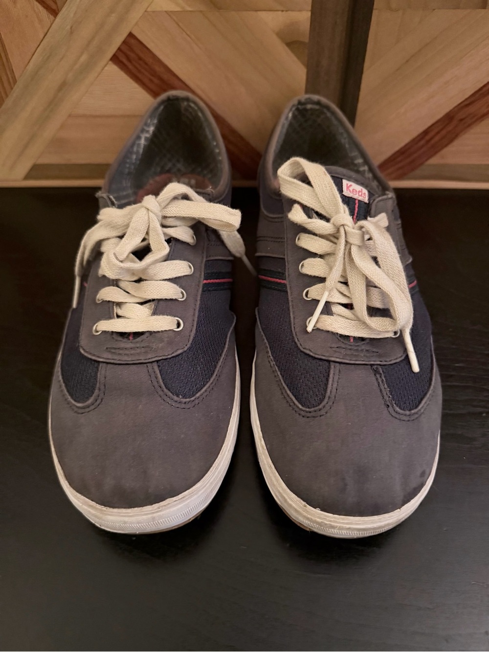 Keds Vintage 90s  Women's Blue and Red Canvas Sneakers size 10